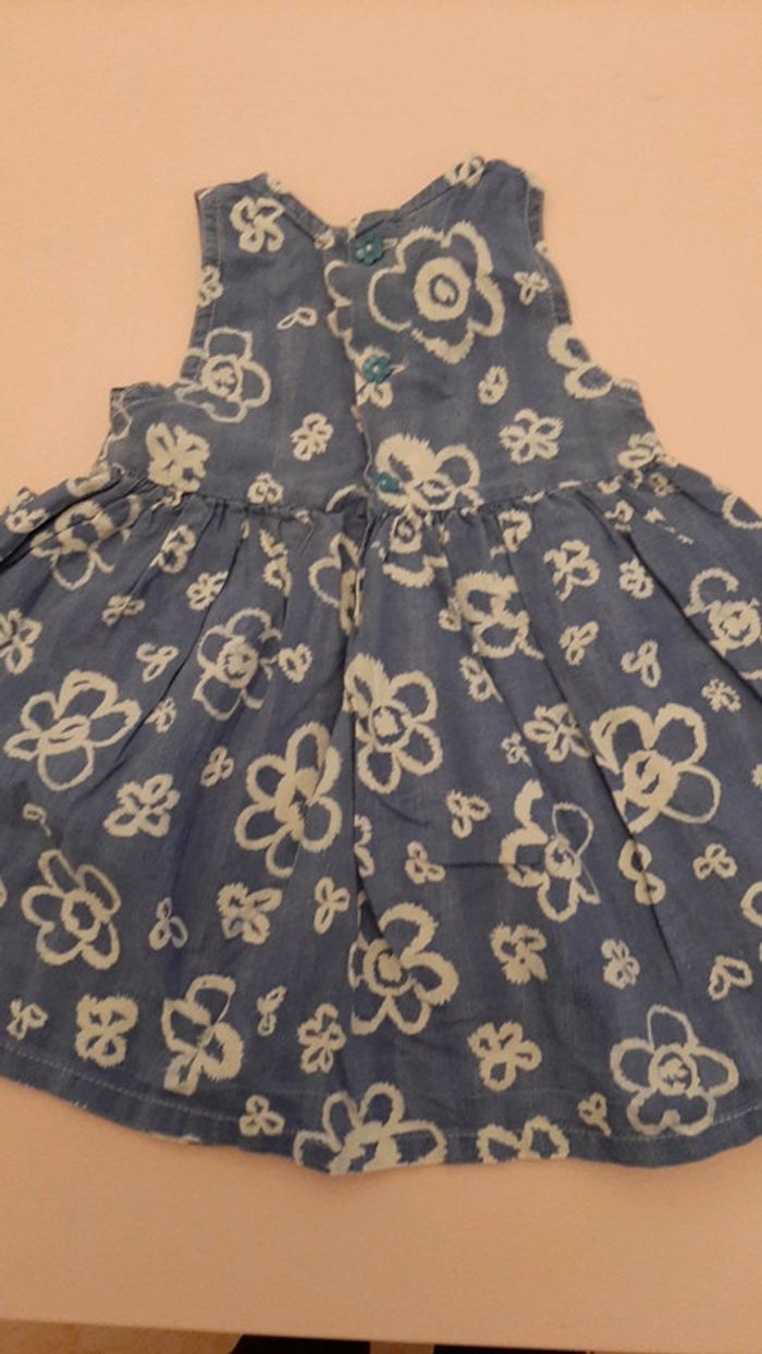 Robe 12 mois bleu coton - photo numéro 2
