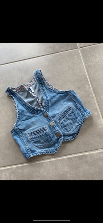 Gilet costume fille jean 6 ans