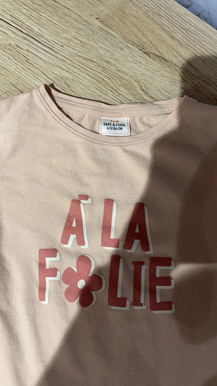 T-shirt manches longues rose - photo numéro 2