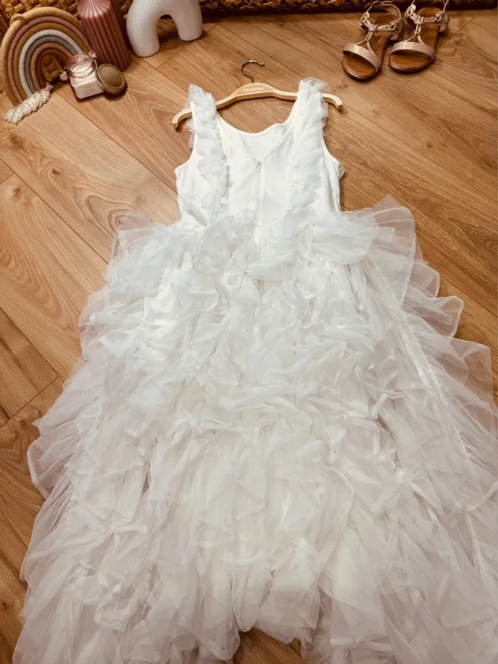 Taille 12 ans Robe longue cérémonie fille Orchestra blanche * tulle * 🌺 - photo numéro 6