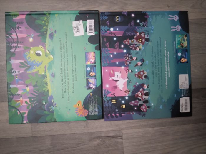 lot 2 livres au lit petit(e) licorne / dinosaure - photo numéro 2