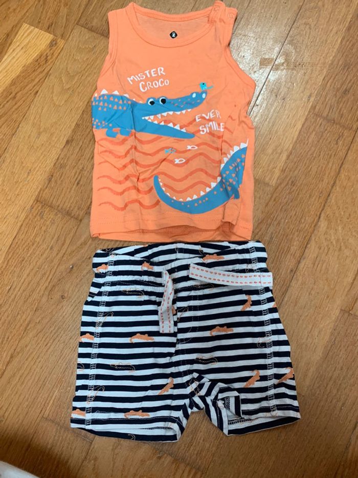 Ensemble short débardeur 6 mois