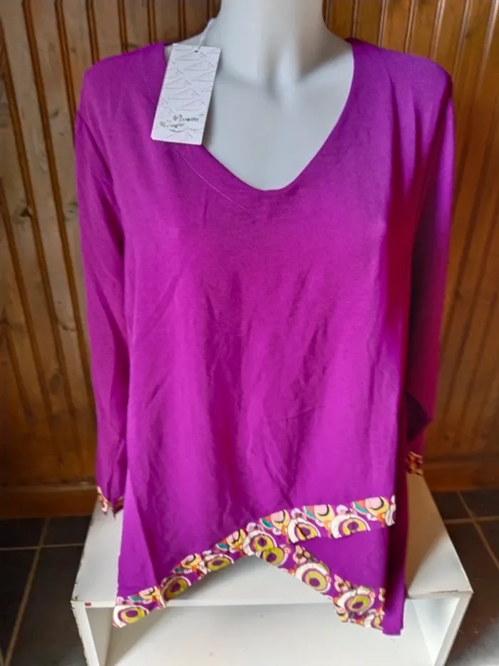 Sublime tunique blouse femme marque Piment rouge taille 48/50 - photo numéro 3