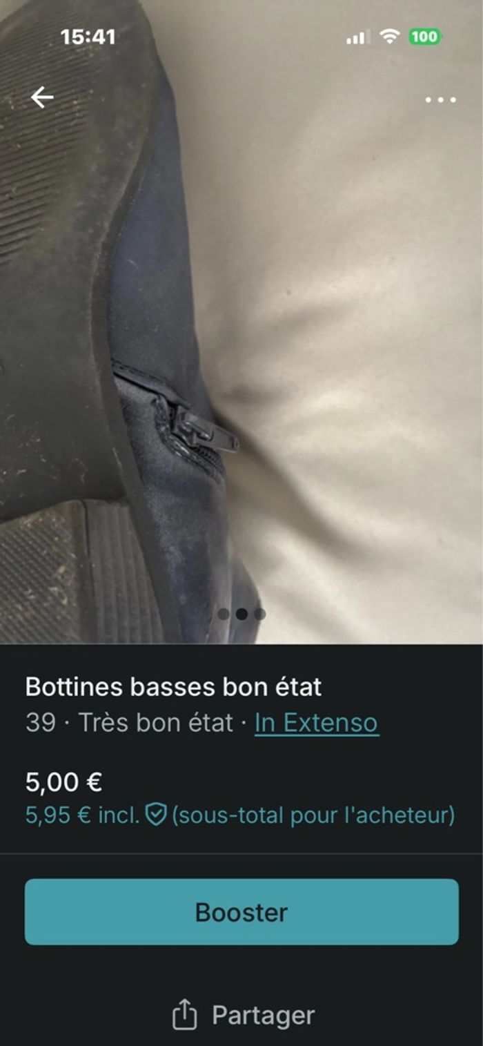 Bottines basses bleues bi matière - photo numéro 2