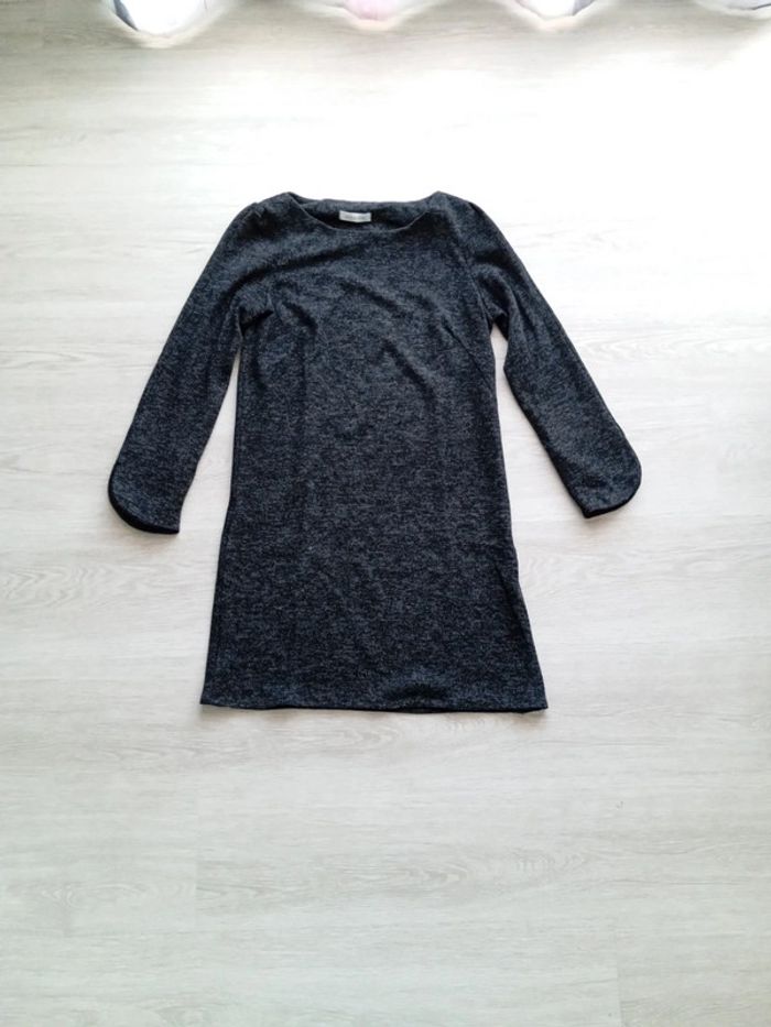 Robe pull gris foncé taille 1 (34/36)
