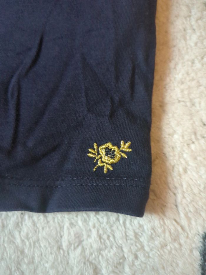 T-shirt manches longues bleu marine sergent major 5 ans col ruffle - photo numéro 2