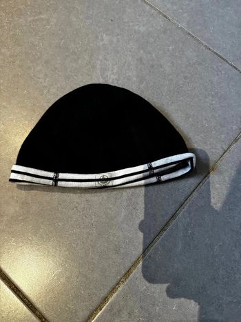 Bonnet léger - Petit Bateau - Bleu marine & blanc / Intérieur marinière - 2/4 ans