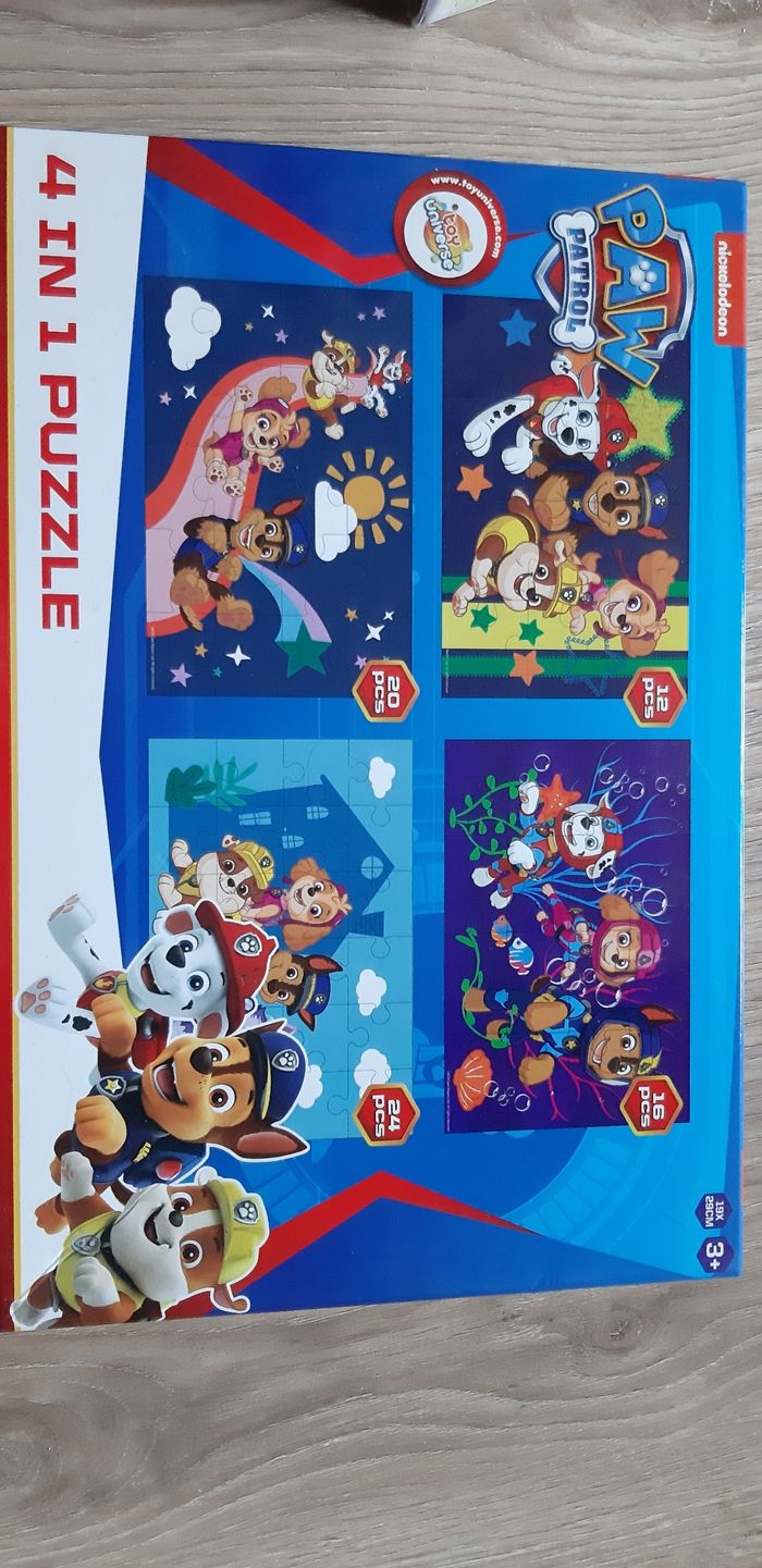 Boite de 4 puzzles pat patrouille - photo numéro 2