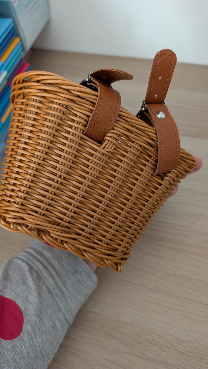 Petit panier de vélo trotinette enfant imitation rotin - photo numéro 8