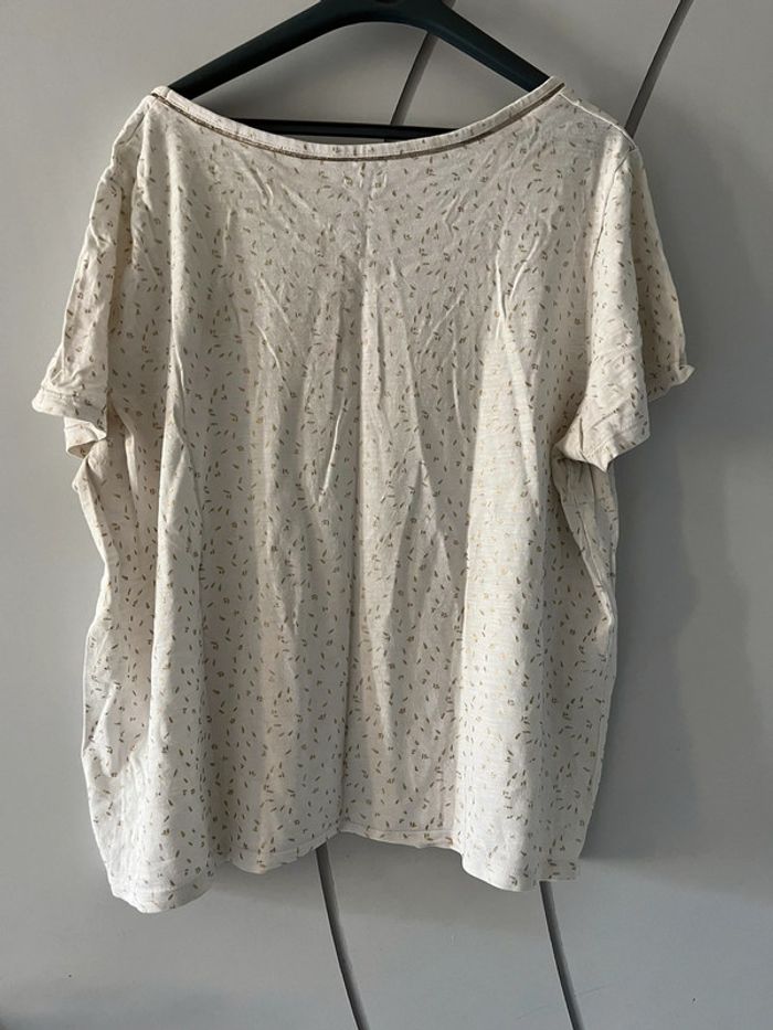 Tee shirt blanc or - photo numéro 2