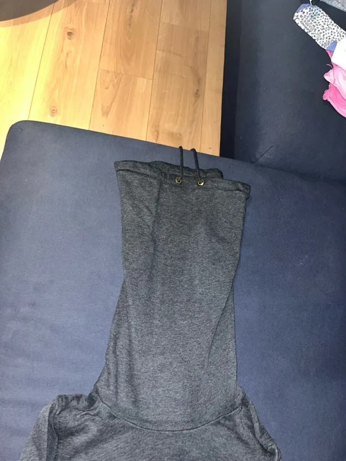 Pull snood noir gris h&m taille M - photo numéro 2