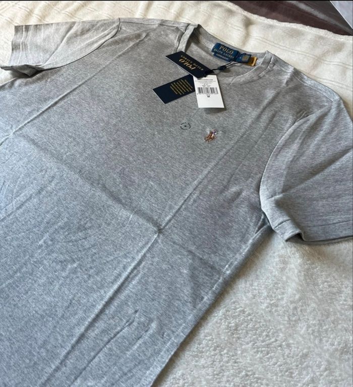 T-shirt  Ralph Lauren authentique Gris - photo numéro 2