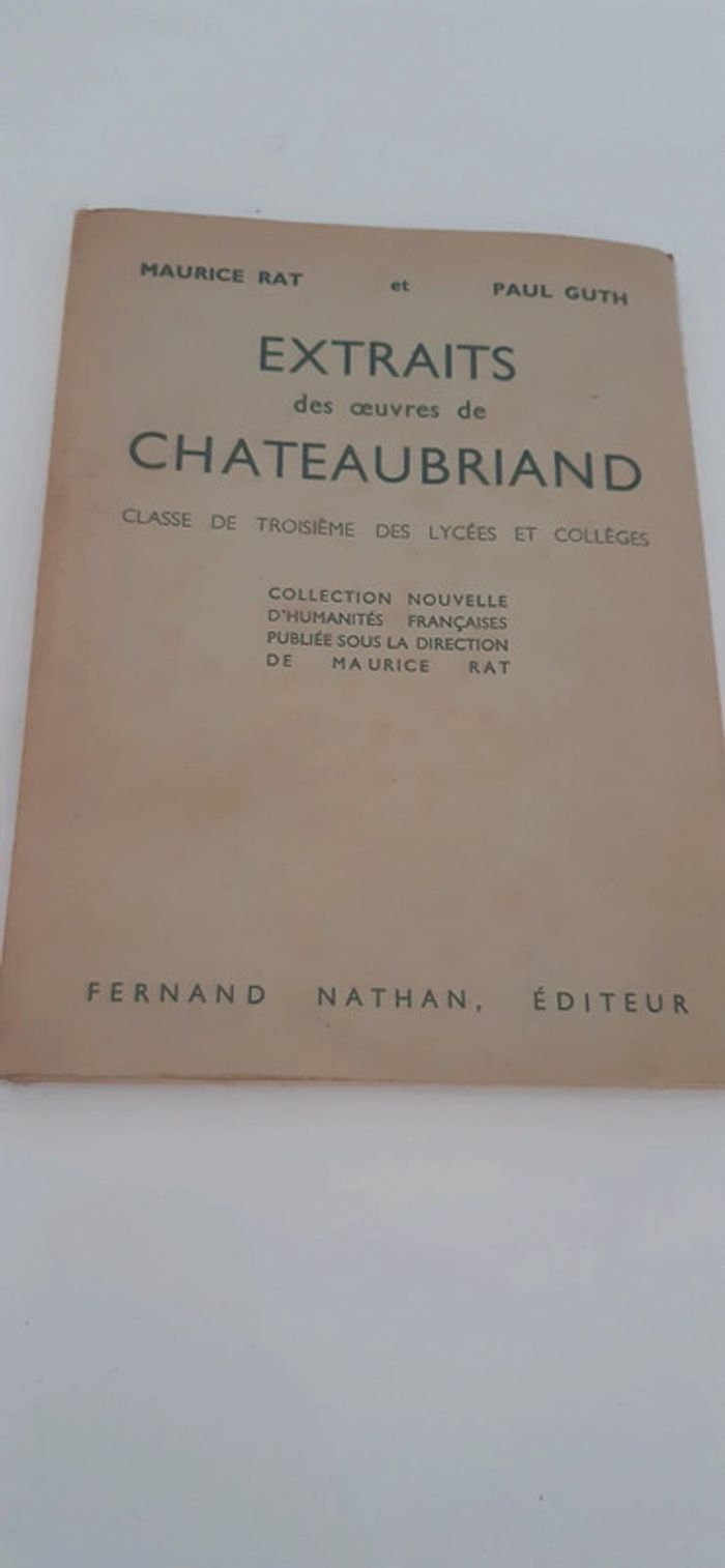Extrait des œuvres de Chateaubriand
