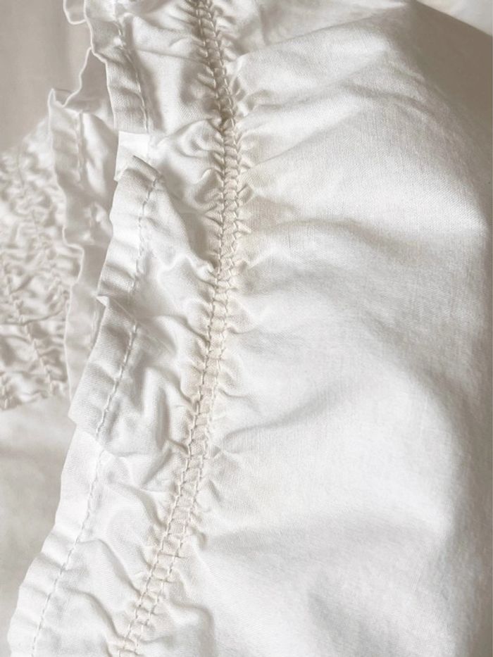 Magnifique crop top blanc en coton à nouer avec un gros noeud sur le devant - photo numéro 12