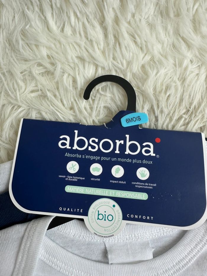 Lot de 3 bodies Absorba taille 6 mois - photo numéro 6