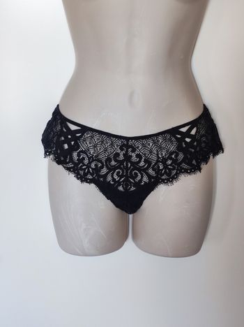 Tanga noir dentelle / Etam - 38/M
