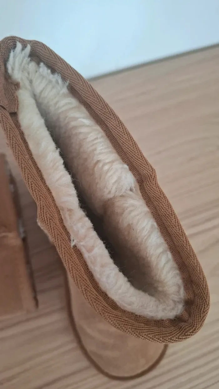 Bottes Nicebay laine et cuir - État neuf - Beige/Camel LA tendance de cette saison - photo numéro 7