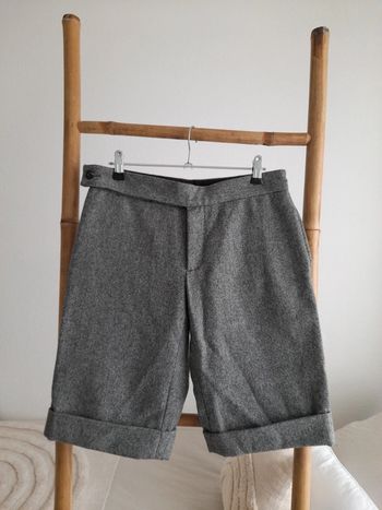 Short long / bermuda 100 % Laine gris chiné A.P.C. taille 38