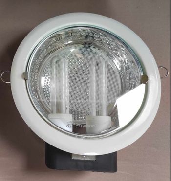 Plafonnier encastré fluo 2x15W rond Ø 230 mm