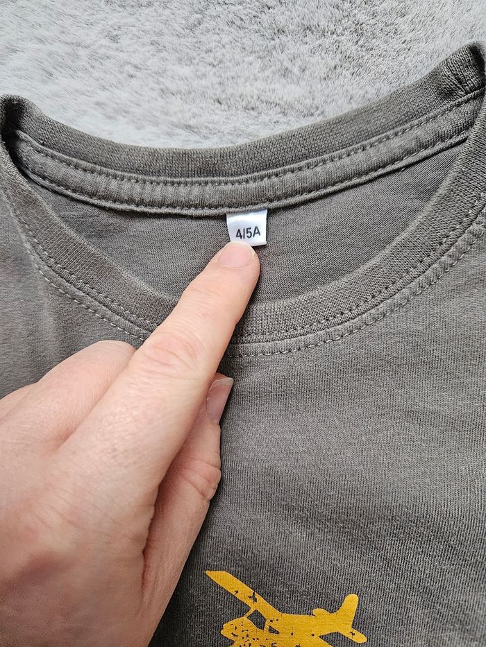 T.shirt manches courtes taupe 4 - 5 ans - photo numéro 3