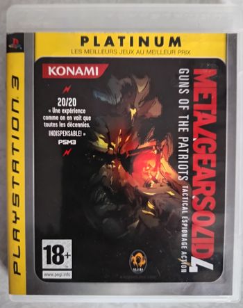 Metal Gear solid 4 : Guns of the Patriots Jeu PS3 Complet FR très bon état