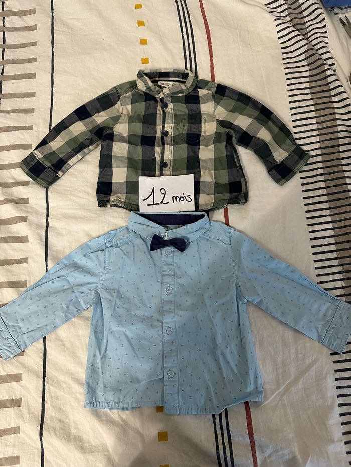 Lot 2 chemises 18 mois