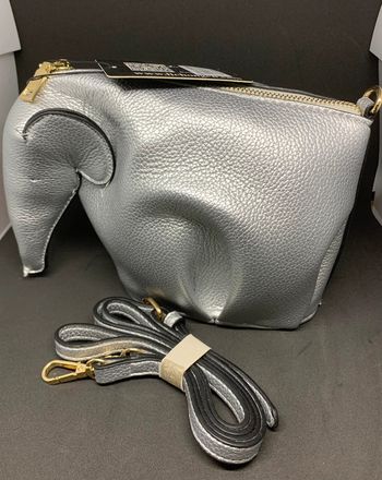 Sac à bandoulière Éléphant argenté
