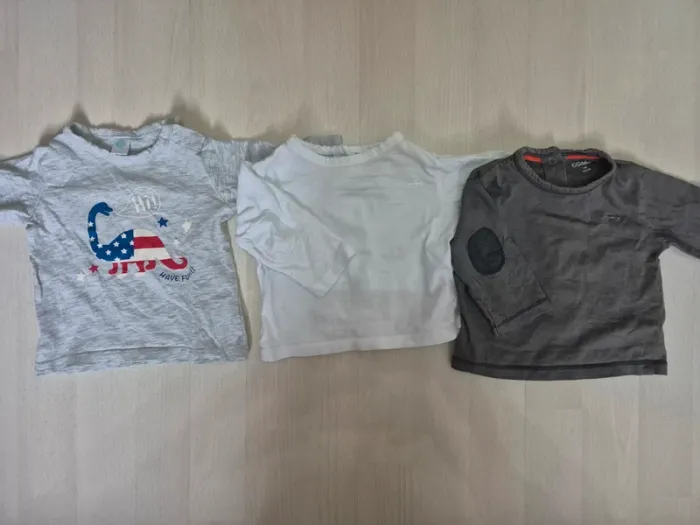 Lot t-shirt manches longues 3 mois