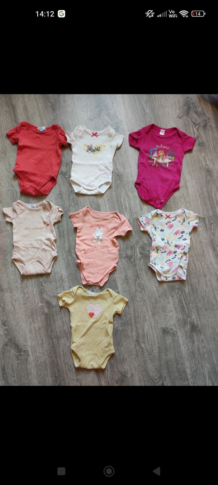 Lot 7 body manche courte 3 mois
