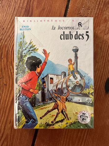 Livre ancien roman vintage La Locomotive du Club des Cinq 5 Bibliothèque rose Enid Blyton