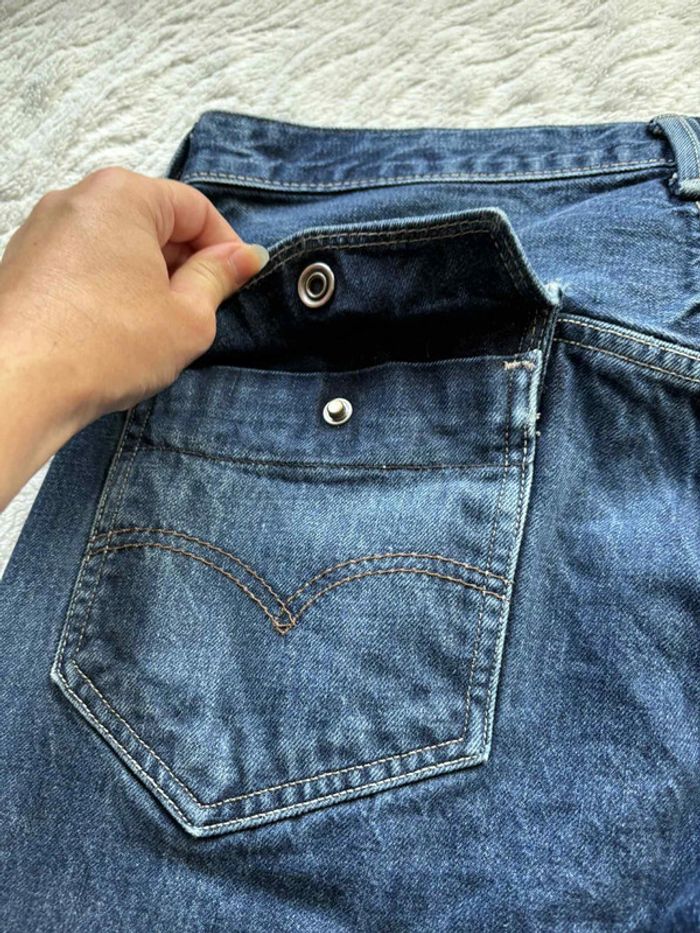 Jean Levi’s 569 loose Straight droit ample homme W33 L30 Made in Mexico bleu foncé L/44 Vintage Y2K - photo numéro 16