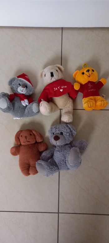 Lot de 5 Peluches Ours