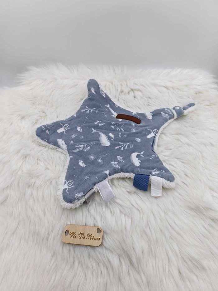 Doudou plat étoile océan bleu Little Dutch - photo numéro 2