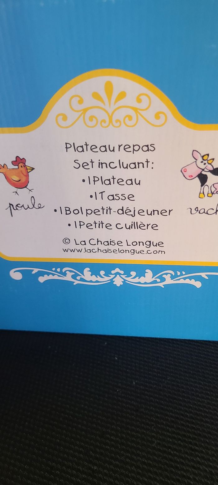 Coffret repas mélamine ferme 4 pièces pour enfant - La Chaise Longue - photo numéro 6