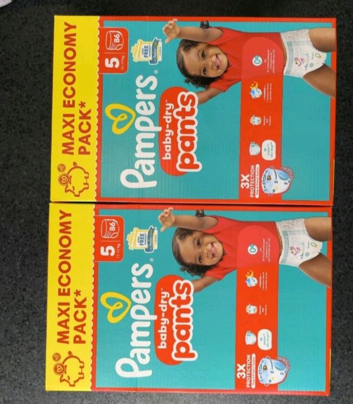 Lot 2 cartons Pampers pants taille 5