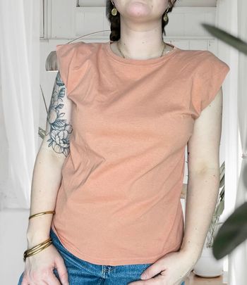 T-shirt avec épaulette saumon Lili & Lala taille M très bon état