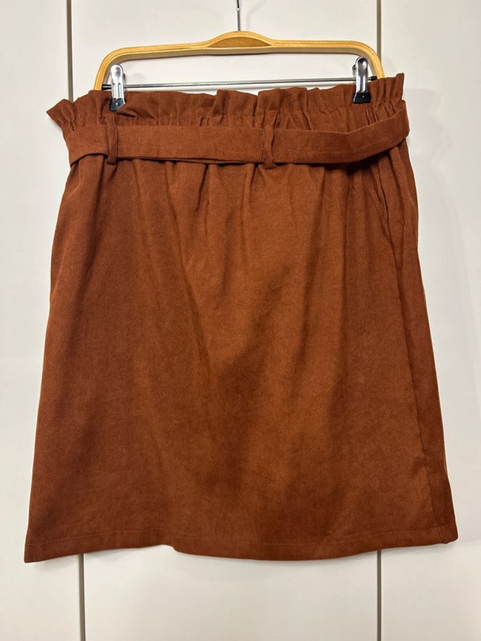 Jupe en velours Camel Shein Curve - Taille 1XL - photo numéro 3