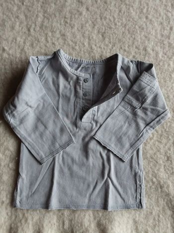 Tee-shirt gris manches longues