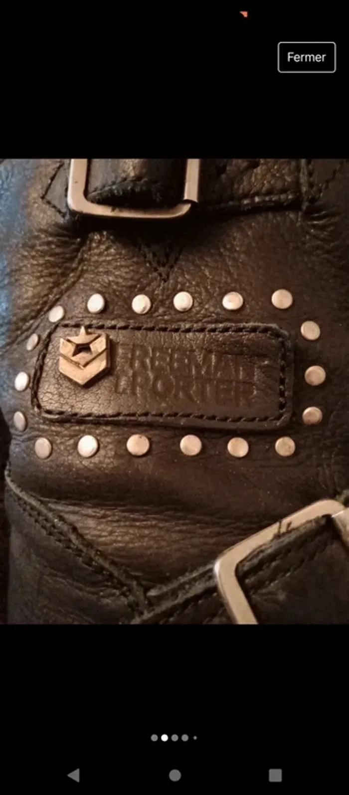 Paire de bottine en cuir cloutées , - photo numéro 4