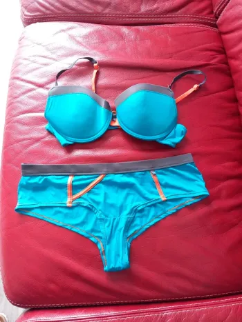 Maillot bain 2 pièces bleu