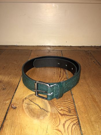 Ceinture verte simili cuir enfant garçon tape à l’œil