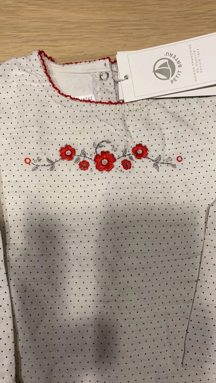 Body blouse fille 18 mois petit bateau neuf - photo numéro 2