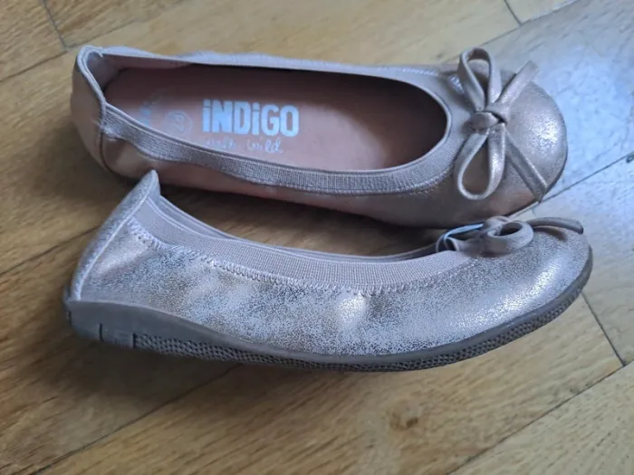 Jolies ballerines souples dorées - photo numéro 3