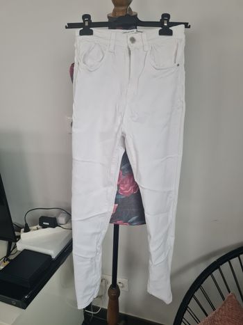 Jean slim taille haute blanc stradivarius