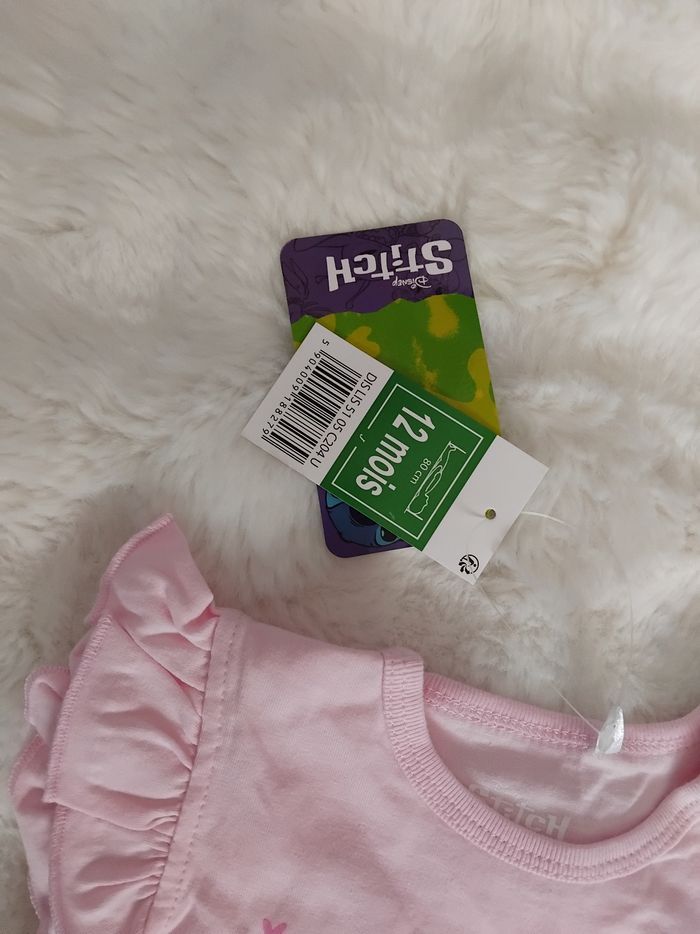 2 combishorts été fille, Stitch, Disney, neufs, 12 mois - photo numéro 5