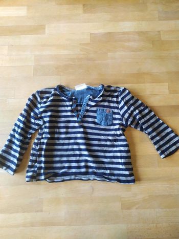 Tee shirt manches longues - type marinière