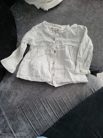 Tunique ecru  zara  2 ans