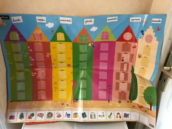 Poster Nathan Les jours de la semaine et emploi du temps