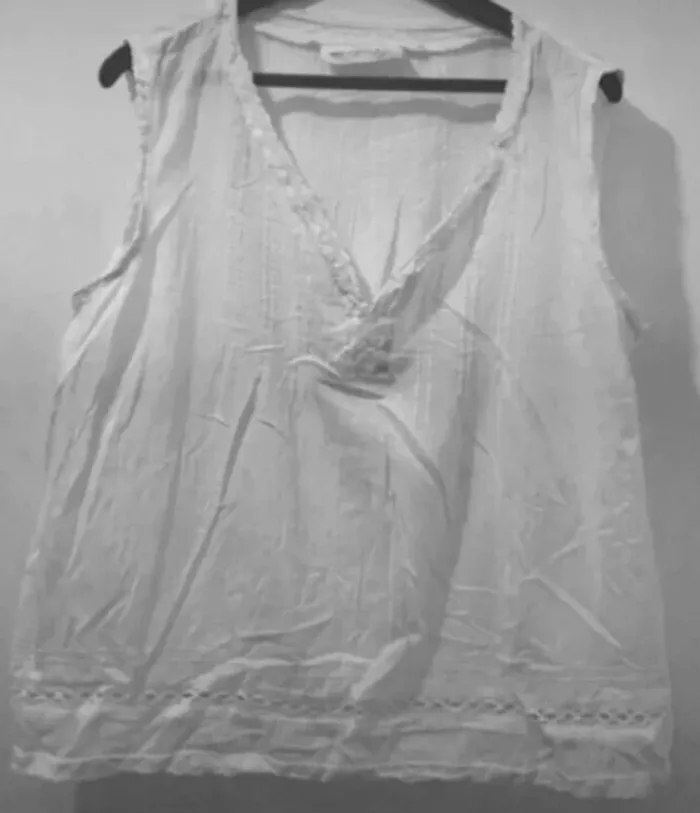 Haut femme débardeur chemise L.O.G.G. à dentelles blanc taille 2