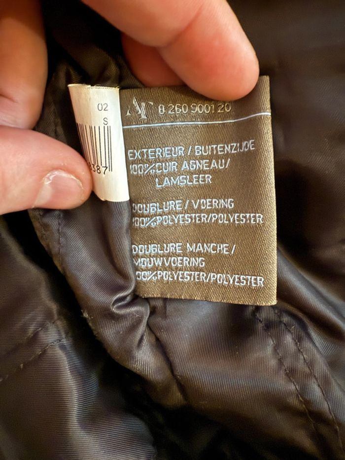 Manteau en cuir vintage marron Armand Thiery Taille S - photo numéro 4